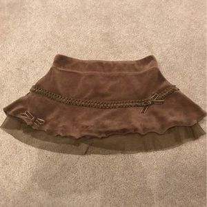 Adorable Toddler girl’s size 2T Arizona Jean Company medium brown plush skirt
